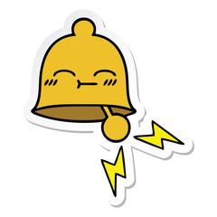 Fototapeta premium sticker of a cute cartoon ringing bell