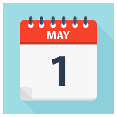 May 1 - Calendar Icon - Calendar design template