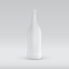 Blank white bottle for advertising, vector illustration