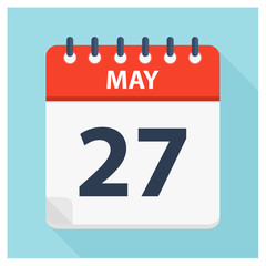 May 27 - Calendar Icon - Calendar design template
