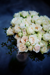 wedding bouquet of white roses