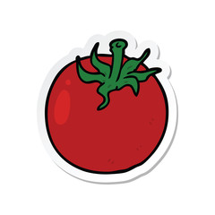 sticker of a cartoon tomato