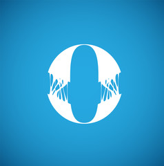 Flexy character from a typeset, vector illustration