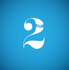 Flexy character from a typeset, vector illustration