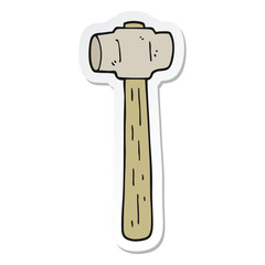 sticker of a cartoon sledgehammer