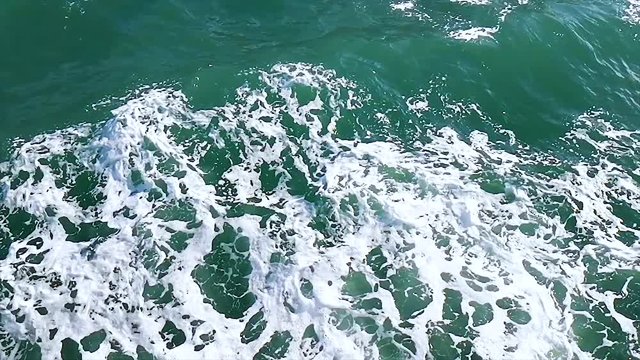 Wave of sea caused by a boat