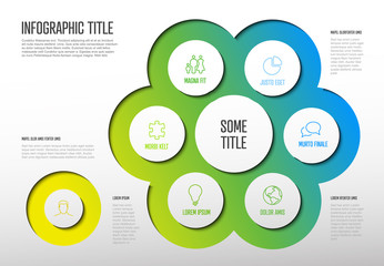 Multipurpose Infographic template with six elements