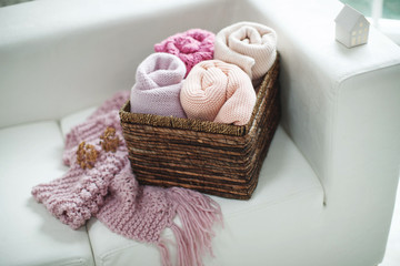 Knitted sweater in the decor