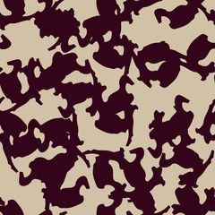 Urban UFO camouflage of various shades of beige and red colors