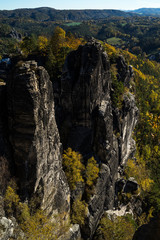 Autumn in Saxon Switzerland (Elbe Sandstone Mountains). Germany.