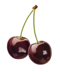 Schwarzkirschen mit Stielen