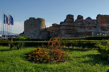Fototapeta na wymiar Entrance of the old town Nessebar, Bulgaria