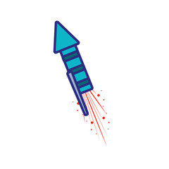 firework rocket isolated icon