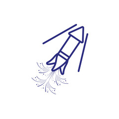 firework rocket isolated icon