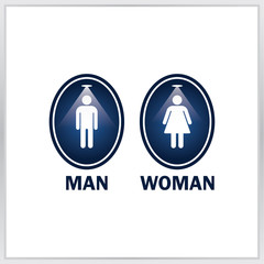 Man and woman icon. toilet sign