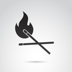 Match vector icon. 