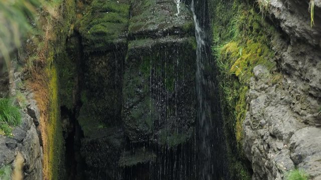Little waterfall in the countryside of Ireland