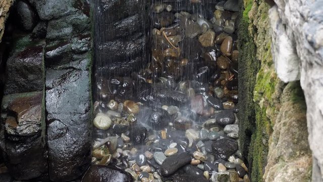 Little waterfall along the countryside in Ireland