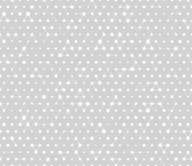 Seamless Dot Pattern, Gray Background, Abstract Vector Graphics