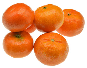 tangerines isolated on white background