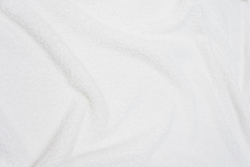 white crumpled blanket, texture, top view