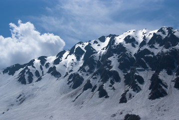 Fototapeta na wymiar Tateyama of the lingering snow - 残雪の立山