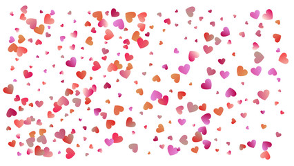 Colored heart confetti for womens holidays