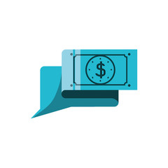 speech bubble with dollar symbol