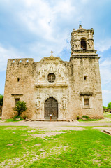 Fototapeta na wymiar Facade of the Mission San Jose church in San Antonio Texas