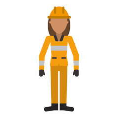 Firefighter with helmet professional worker avatar