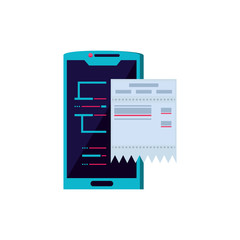 smartphone device with voucher isolated icon