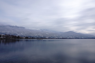 Fototapeta na wymiar Lake Ohrid in winter