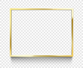Gold 4x3 rectangle frame