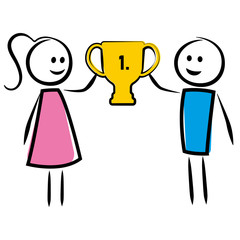 Strichmännchen gewinnen ersten Platz