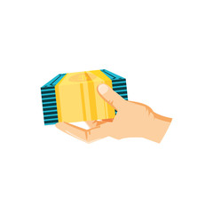 hand with bills dollar money isolated icon