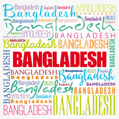 Bangladesh wallpaper word cloud, travel concept background