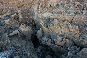 Detail of old lava flow - Chinyero last erupted in 1909.