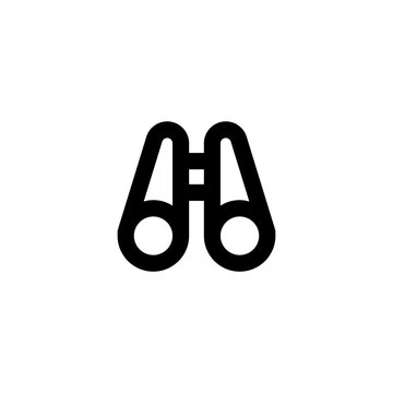 Binocle icon. Army explore sign