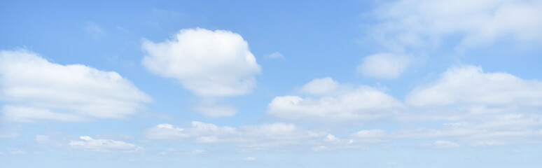 Naklejka na ściany i meble panorama of fluffy clouds in atmosphere