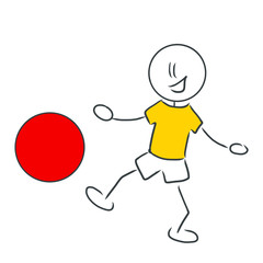 Figur spielt mit Ball