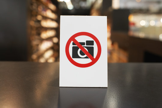 The prohibition sign Photography prohibited