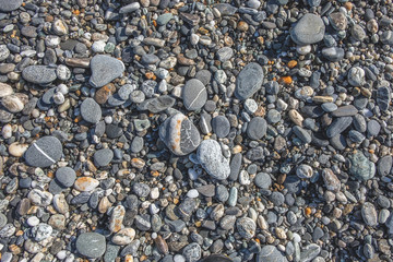 Pebble rock ground near a river in Taiwan.