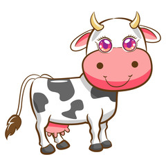 cow isolated on white