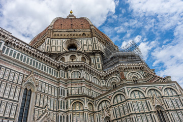 Cathedral Santa Maria del Fiore with magnificent Renaissance dome designed by Filippo Brunelleschi in Florence, Italy