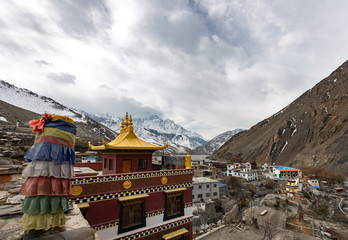 The landscape and monastery of Kagbeni, lower Mustang