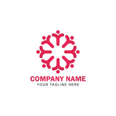 Community Yoga logo Design Vector
