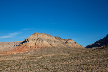 Auf dem I-15 zwischen St. George, Utah und Las Vegas, Nevada in den USA