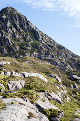 mountain peak and cliffs at the conor pass
