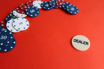 poker playing cards chips background