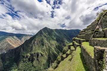 Obraz premium The steep slopes of Machu Picchu